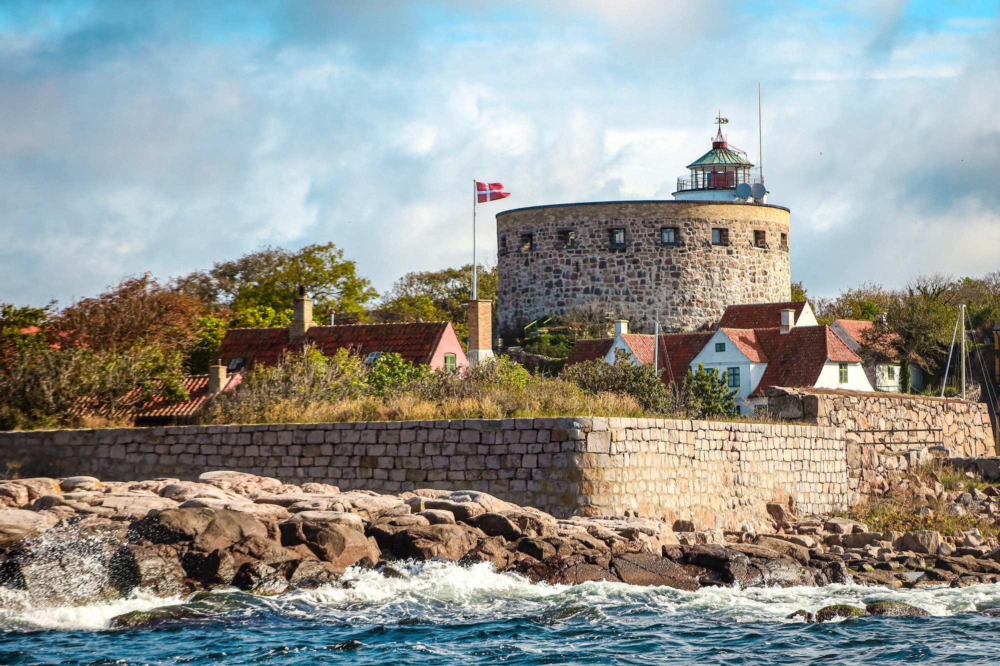 Die malerische Insel Christiansø mit Festungsanlagen in der Ertholmene-Inselgruppe nordöstlich von Bornholm.